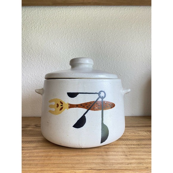 West Bend Other - COPY - WEST BEND Pottery CROCK / BEAN POT / COOKIE JAR w/LID Made in the USA Vi…